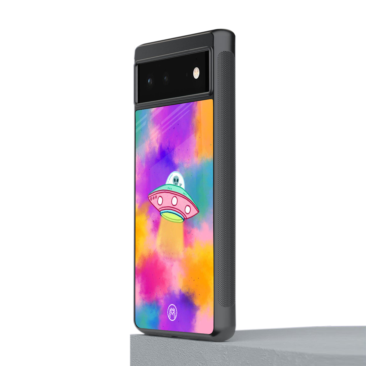 lil colourful alien back phone cover | glass case for google pixel 6