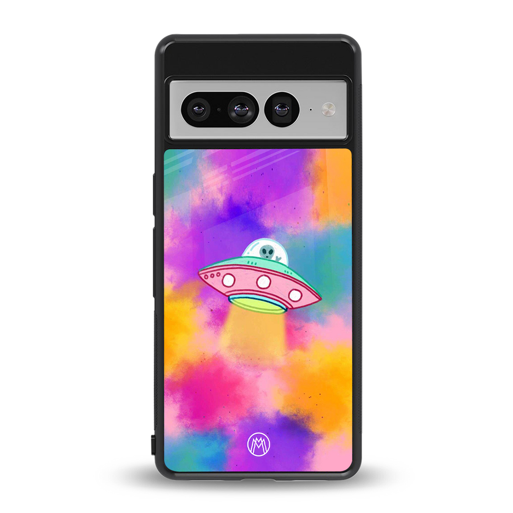 lil colourful alien back phone cover | glass case for google pixel 7 pro