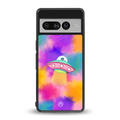 lil colourful alien back phone cover | glass case for google pixel 7 pro
