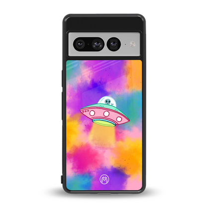 lil colourful alien back phone cover | glass case for google pixel 7 pro