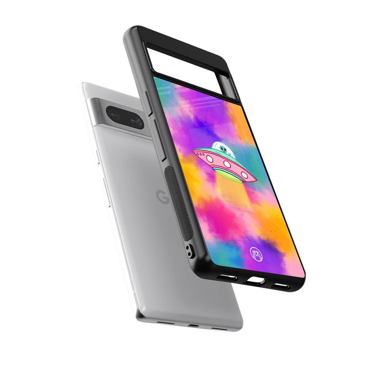 lil colourful alien back phone cover | glass case for Google Pixel 7