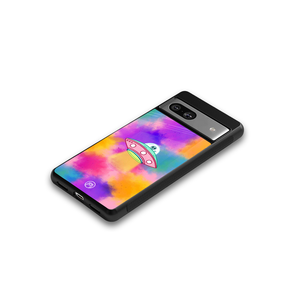 lil colourful alien back phone cover | glass case for Google Pixel 7