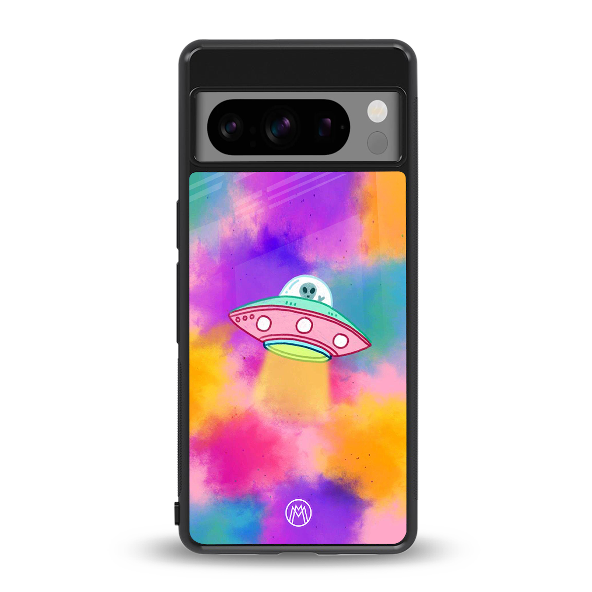 lil colourful alien back phone cover | glass case for google pixel 8 pro