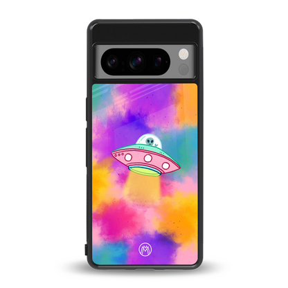 lil colourful alien back phone cover | glass case for google pixel 8 pro