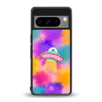 lil colourful alien back phone cover | glass case for google pixel 8 pro