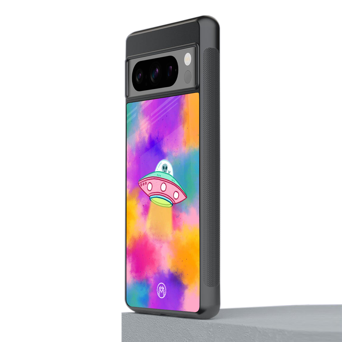 lil colourful alien back phone cover | glass case for google pixel 8 pro