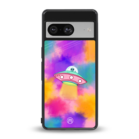lil colourful alien back phone cover | glass case for Google Pixel 8