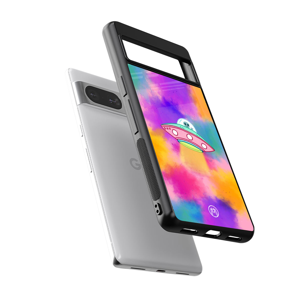 lil colourful alien back phone cover | glass case for Google Pixel 8