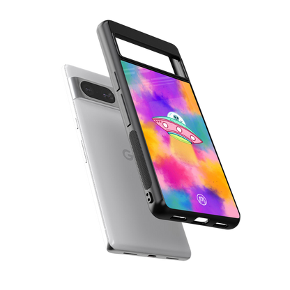 lil colourful alien back phone cover | glass case for Google Pixel 8