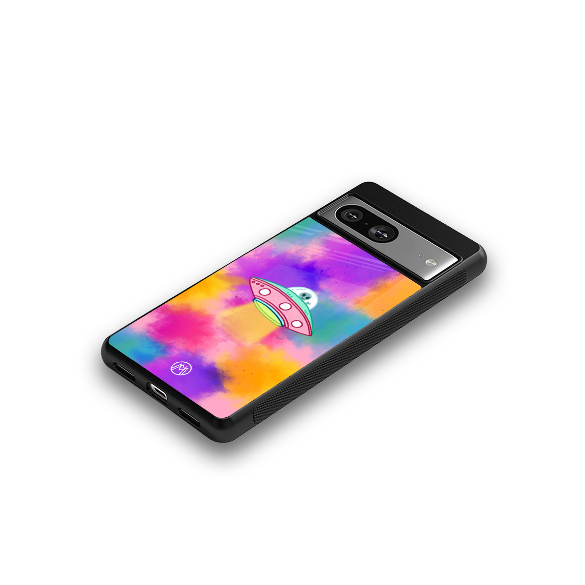 lil colourful alien back phone cover | glass case for Google Pixel 8