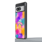lil colourful alien back phone cover | glass case for Google Pixel 8