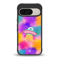 lil colourful alien back phone cover | glass case for google pixel 9
