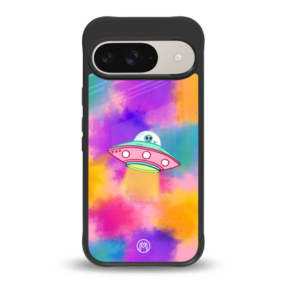 lil colourful alien back phone cover | glass case for google pixel 9