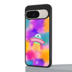 lil colourful alien back phone cover | glass case for google pixel 9