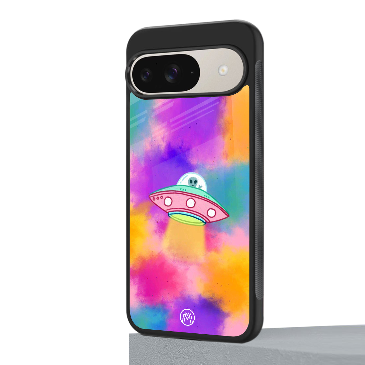 lil colourful alien back phone cover | glass case for google pixel 9