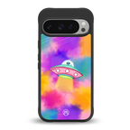lil colourful alien back phone cover | glass case for google pixel 9 pro