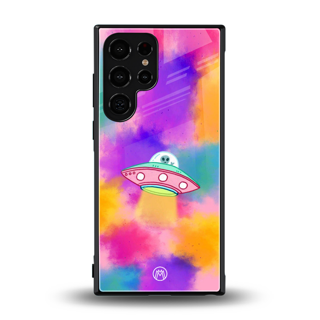 lil colourful alien back phone cover | glass case for samsung galaxy s23 ultra