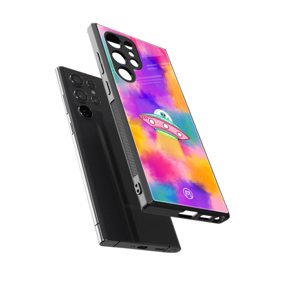 lil colourful alien back phone cover | glass case for samsung galaxy s23 ultra