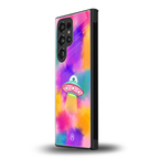 lil colourful alien back phone cover | glass case for samsung galaxy s23 ultra