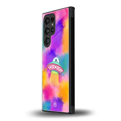 lil colourful alien back phone cover | glass case for samsung galaxy s23 ultra