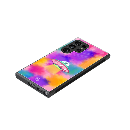 lil colourful alien back phone cover | glass case for samsung galaxy s24 ultra