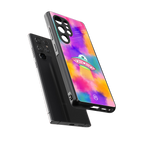 lil colourful alien back phone cover | glass case for samsung galaxy s25 ultra