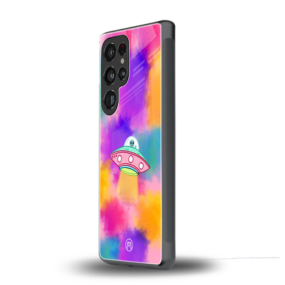 lil colourful alien back phone cover | glass case for samsung galaxy s25 ultra