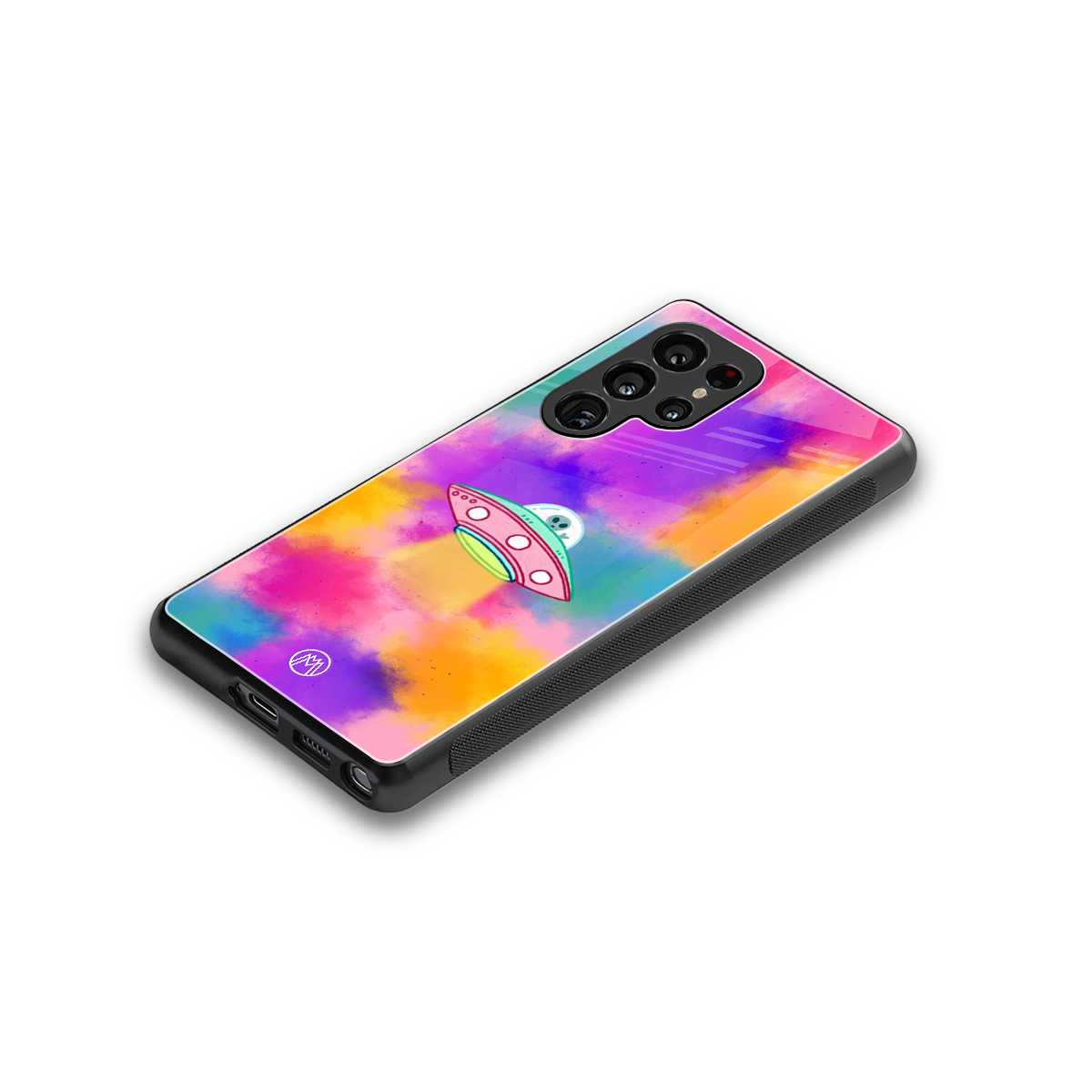 lil colourful alien back phone cover | glass case for samsung galaxy s25 ultra