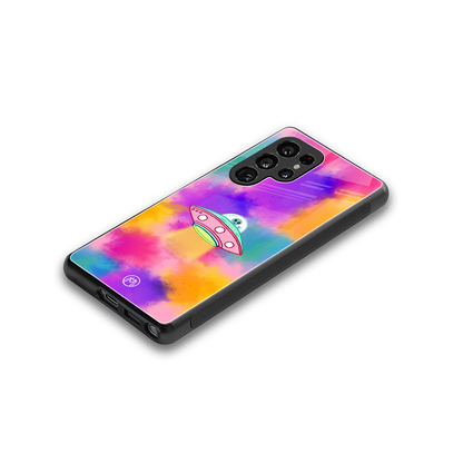 lil colourful alien back phone cover | glass case for samsung galaxy s25 ultra