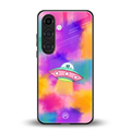 lil colourful alien back phone cover | glass case for samsung galaxy s24 plus