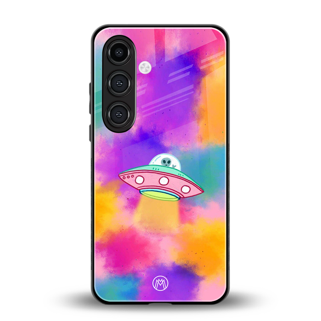 lil colourful alien back phone cover | glass case for samsung galaxy s25