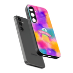 lil colourful alien back phone cover | glass case for samsung galaxy s24