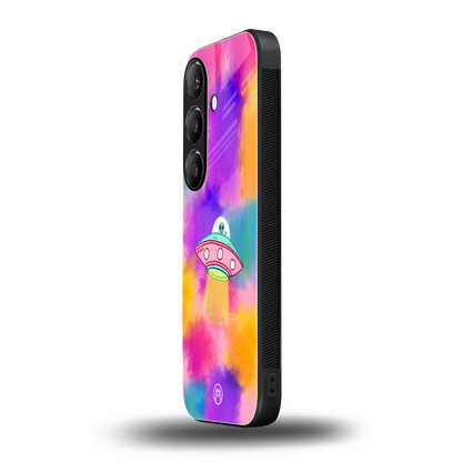 lil colourful alien back phone cover | glass case for samsung galaxy s24 fe
