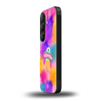 lil colourful alien back phone cover | glass case for samsung galaxy s25