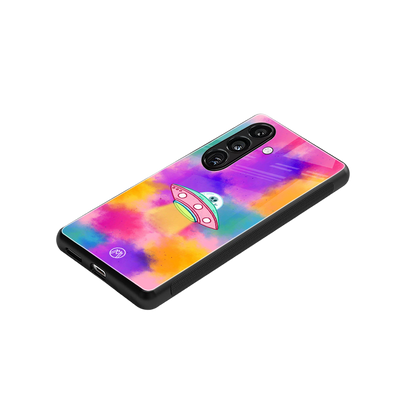lil colourful alien back phone cover | glass case for samsung galaxy s23 fe