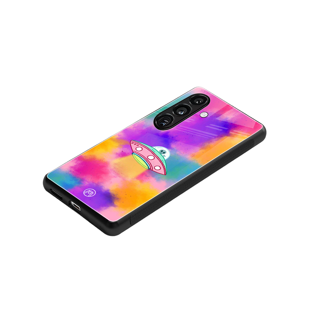 lil colourful alien back phone cover | glass case for samsung galaxy s25