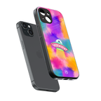 lil colourful alien back phone cover | glass case for iphone 15