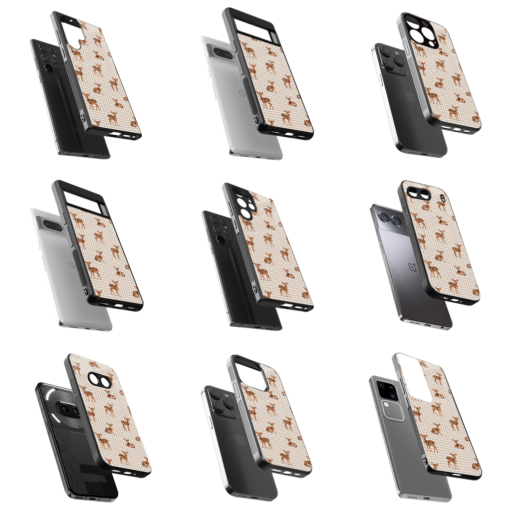 Durable Glass Back Mobile Case for iPhone, Samsung, OnePlus, Google Pixel, Redmi, Vivo, Oppo