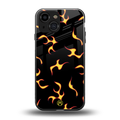 lil flames on black back phone cover | glass case for iphone 13 mini
