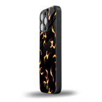 lil flames on black back phone cover | glass case for iphone 13 pro max