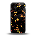 lil flames on black back phone cover | glass case for iphone 14 plus