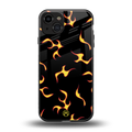 lil flames on black back phone cover | glass case for iphone 15