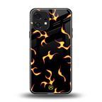 lil flames on black back phone cover | glass case for nothing phone 1