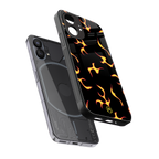 lil flames on black back phone cover | glass case for nothing phone 1