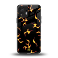lil flames on black back phone cover | glass case for nothing phone 2