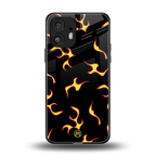 lil flames on black back phone cover | glass case for nothing phone 2