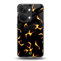 lil flames on black back phone cover | glass case for oneplus nord 3