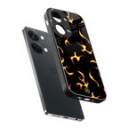 lil flames on black back phone cover | glass case for oneplus nord 3