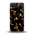 lil flames on black back phone cover | glass case for oneplus nord 4