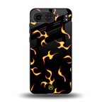 lil flames on black back phone cover | glass case for oneplus nord 4